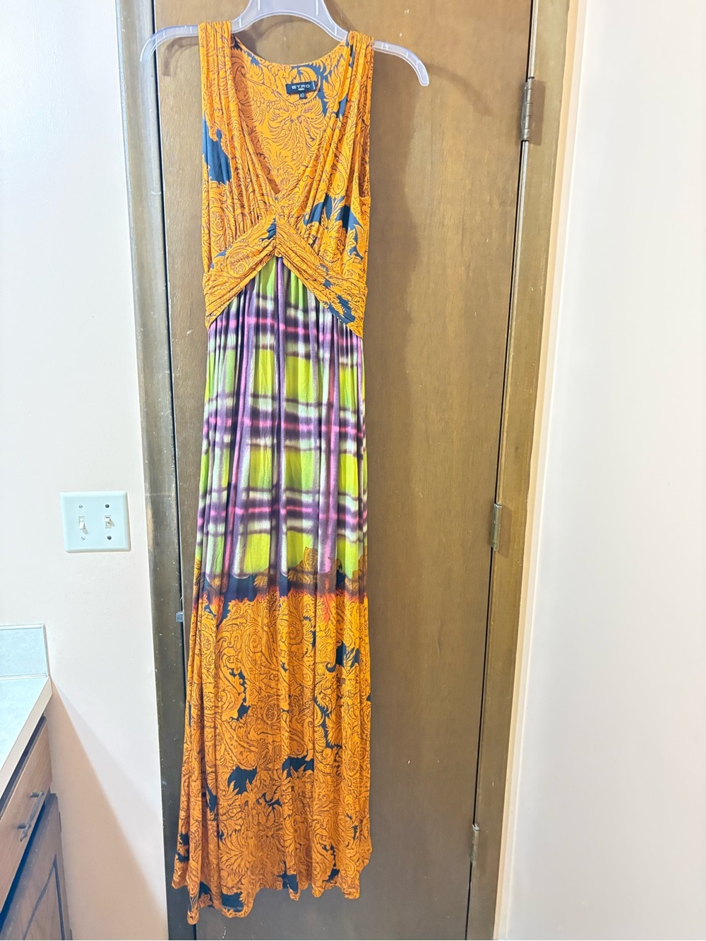 Etro Sleeveless Multicolor Printed Maxi Dress